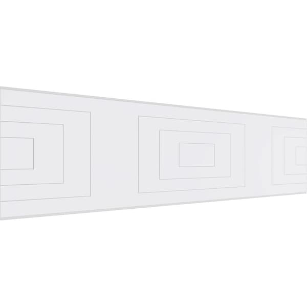 Ekena Millwork Set of Four Panels for 94 1/2"W x 24 1/4"H Mid Century Modern Fretwork Wainscot Wall Paneling WPKP12X01X47MCM - main